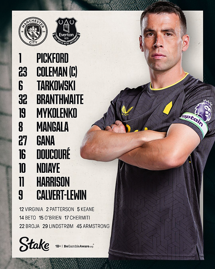 맨시티 vs 에버튼 라인업